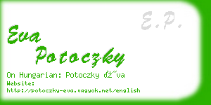 eva potoczky business card